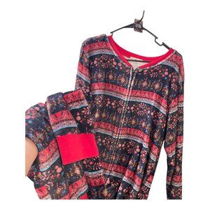 Natural Life Black/Pink Footless Onesie Size M
